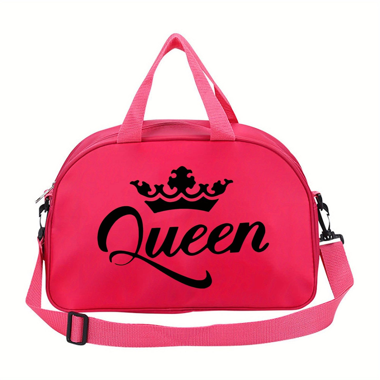 1pc Queen Printed Handbag, New Nylon Dance Bag, Multifunctional Messenger Bag, Fashion Luggage Bag, Casual Travel Bag, Sports Fitness Bag, Yoga Bag, For Teenager
