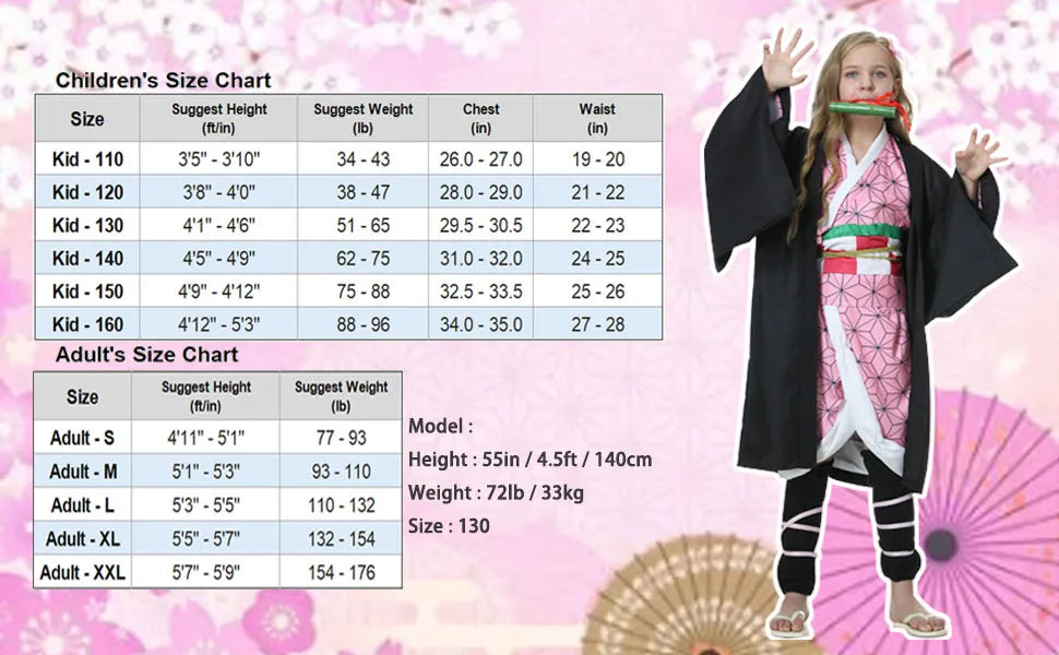 Cosplay Pink Costume Kimono Anime Cosplay Outfits, Cape Festival Uniform for Kids Girls, Enthusiasts Dressing Up Party Costumes