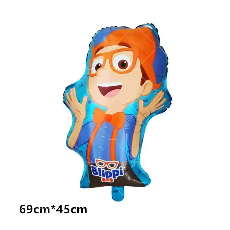 Blippiing Foil Balloon Happy Birthday Banner Decoration Party Supplies Backdrop Cake Toppers Disposable Tableware Latex Ballons