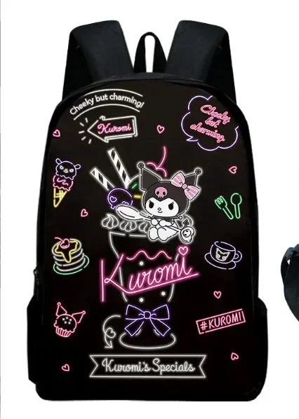 Backpack Kuromi Backpack PencilBag Student Primary and Middle kawaii Cartoon SchoolBag Mochila Birthday Gift For Girls Kids Boys