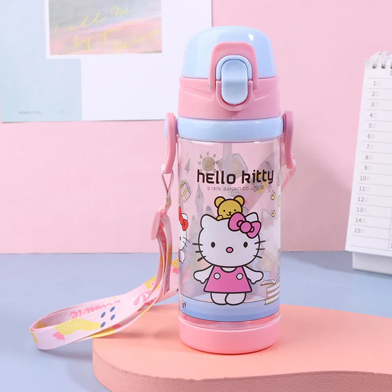 Kawaii 500ML Kuromi Cinnamoroll Sanrio Water Cup Cartoon Anime Plastic Cup Toys for Kids Kawaii Bottle Water Cup Birthday Gift