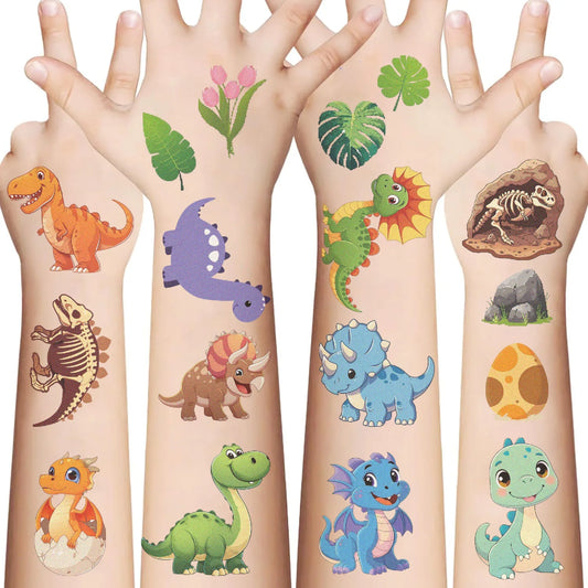 10 Sheets Dinosaurs Tattoo Sticker Temporary Fake Tattoo Arm Hands Body Waterdichte Tatouages Pour Kids Toy Gift