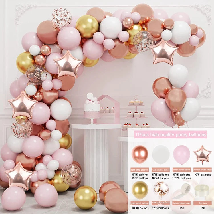 Macaron Balloon Garland Arch Kit 1st Birthday Party Decoration Kids Wedding Birthday Balloon baby shower Confetti Latex Baloon