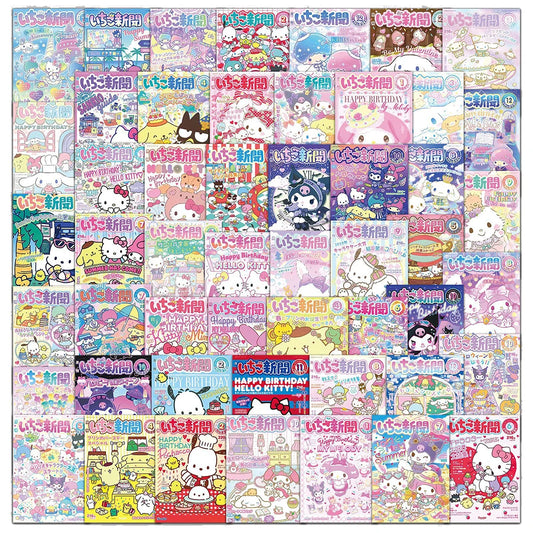 10/30/51pcs Sanrio Anime Small Poster Stickers Funny Cartoon Decals for Kids Toy Luggage Skateboard Phone Case Graffiti Sticker
