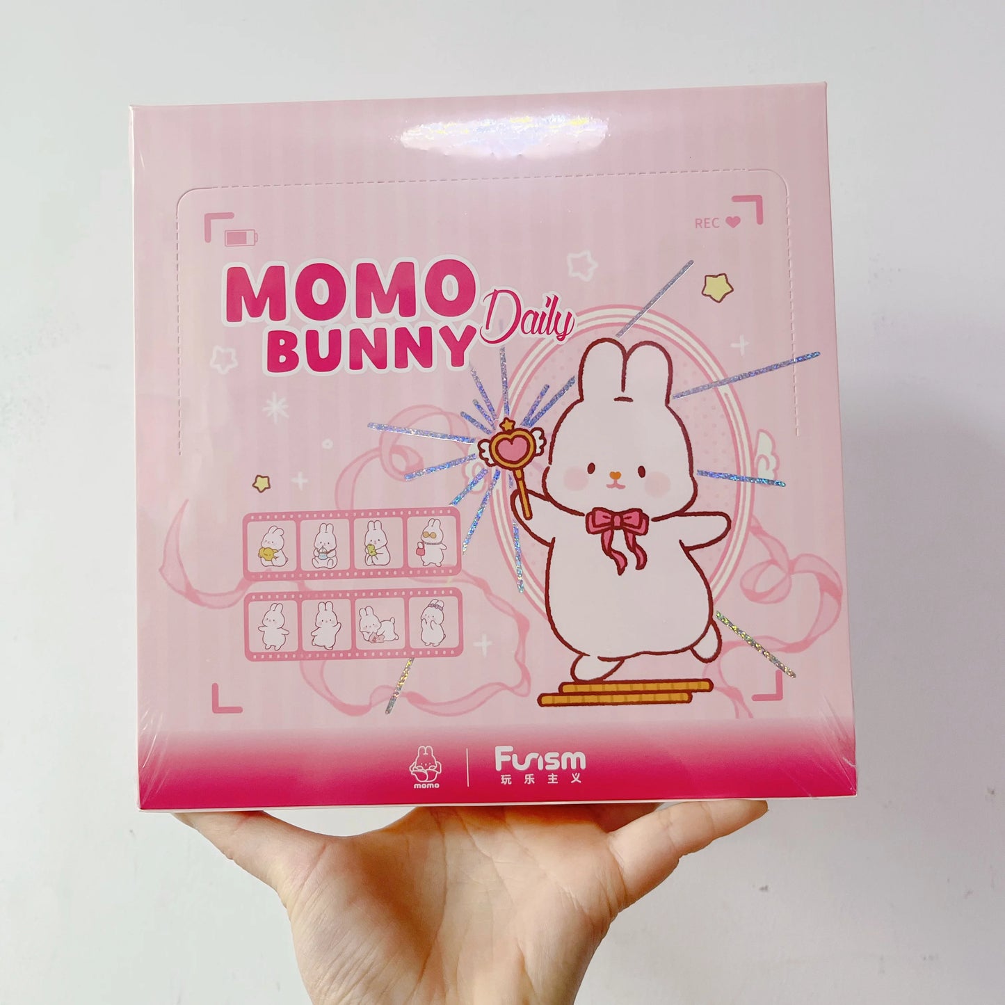 MOMO Bunny Daily Day Series Blind Box Kawaii Cartoon Flocking MOMO Rabbit Figure Doll Toys Creative Desktop Decoration for Kids
