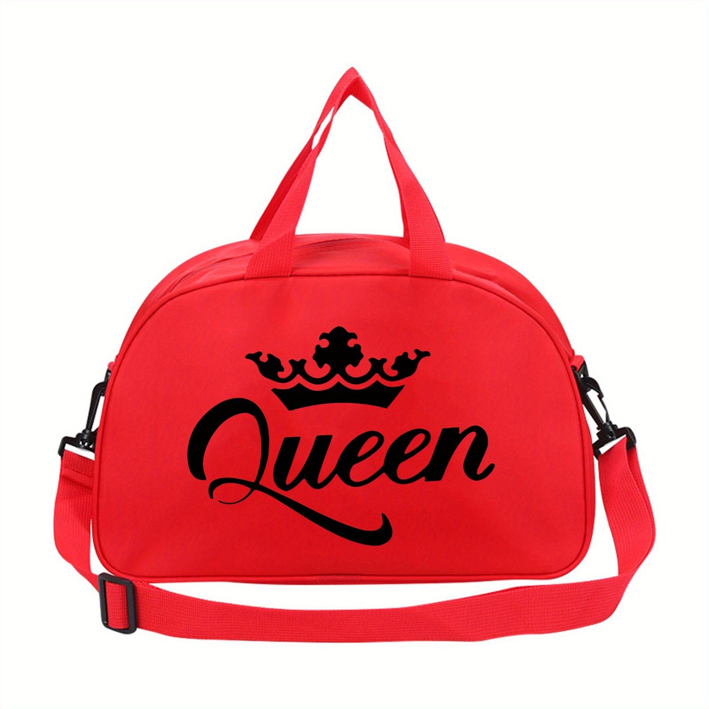 1pc Queen Printed Handbag, New Nylon Dance Bag, Multifunctional Messenger Bag, Fashion Luggage Bag, Casual Travel Bag, Sports Fitness Bag, Yoga Bag, For Teenager