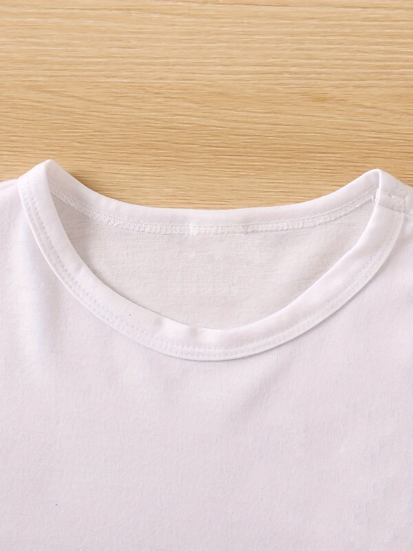 5 random colors (black, white, pink, purple, green), a girl fashion print knitted crew neck short sleeve top, fashion teen clothing, for Teenager