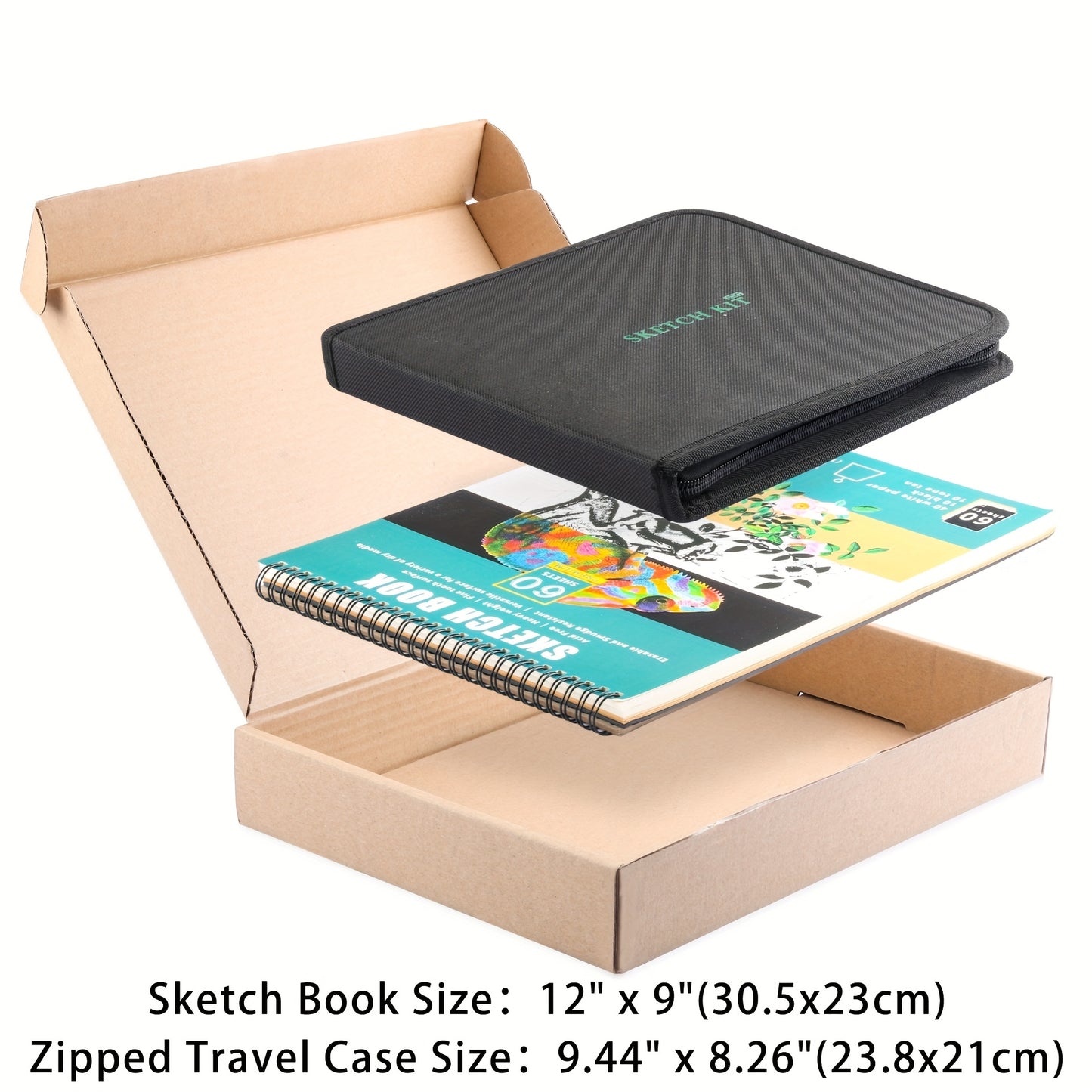 New 50pcs Sketch Tool Set, High-gloss Metal Pen, Charcoal Pen, Pencil Drawing Art Sketch Set, Artist, Teenager, Adult Gift Set, Suitable For First Day Of School Gifts, Thoughtful Gifts For Partners And Family Members