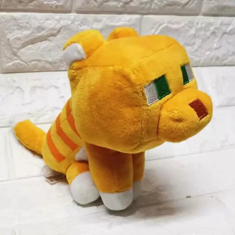 25cm MC Little Orange Cat Plush Toys Game MC Baby Cat Plush Soft Stuffed Animals Toys Doll for Children Kids Gifts
