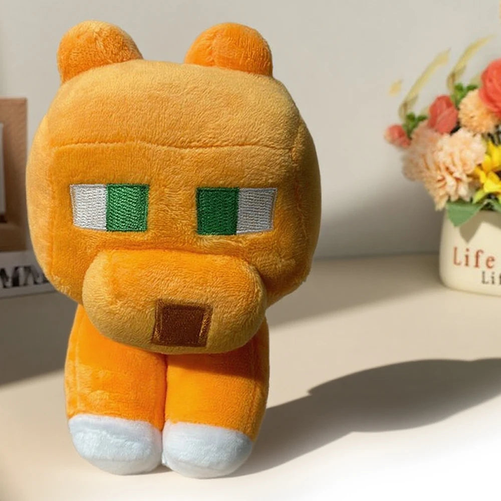 25cm MC Little Orange Cat Plush Toys Game MC Baby Cat Plush Soft Stuffed Animals Toys Doll for Children Kids Gifts