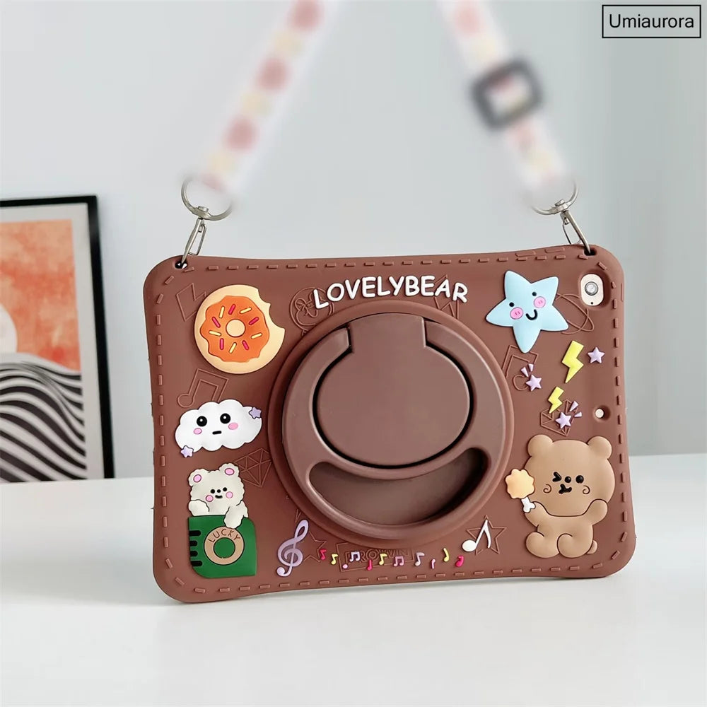 Cartoon Kids Cases For Huawei Matepad Pro 11 10.8 10.4 T10 T10S Mediapad T5 M5 Lite 8.0 10 10.1 Tablet Silicon Cover Stand Funda