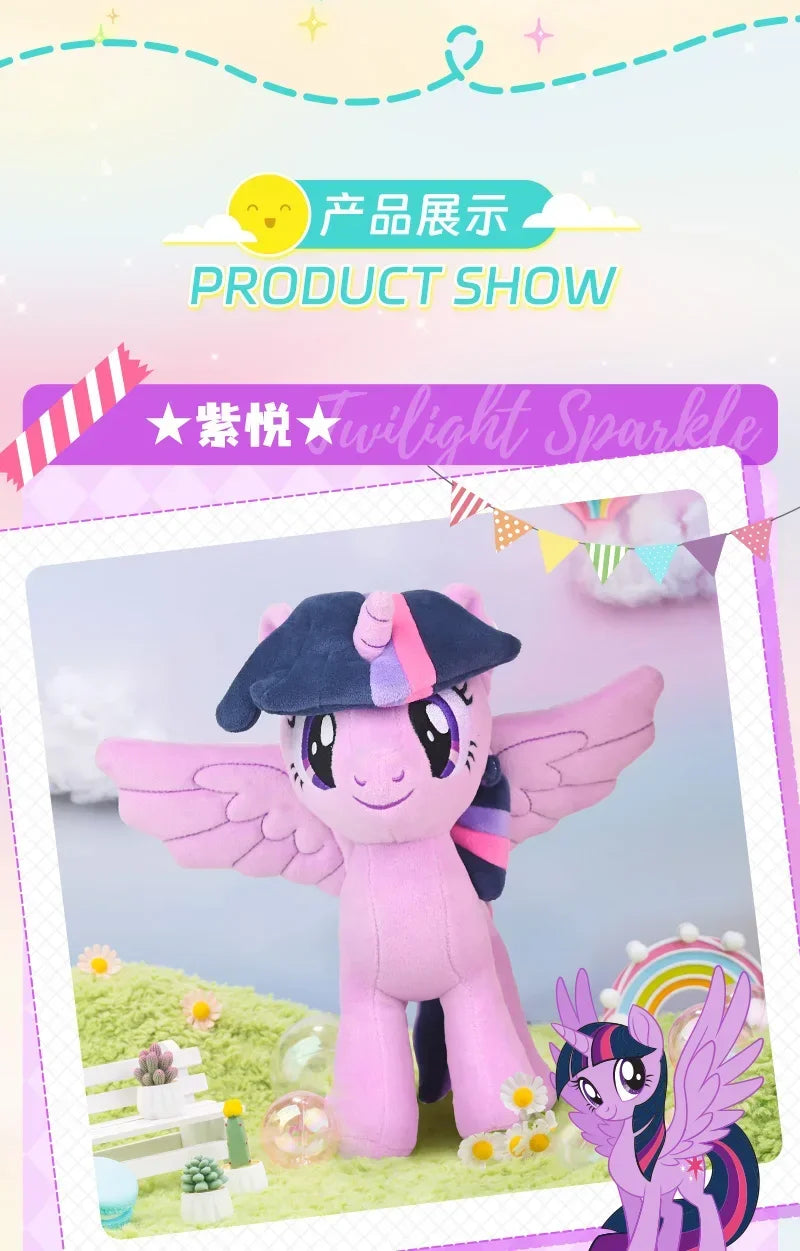 35/30CM My Little Pony Plush Toys Twilight Sparkle Pinkie Pie Fluttershy Rainbow Dash Soft Stuffed Unicorn Toys for Kids Gift