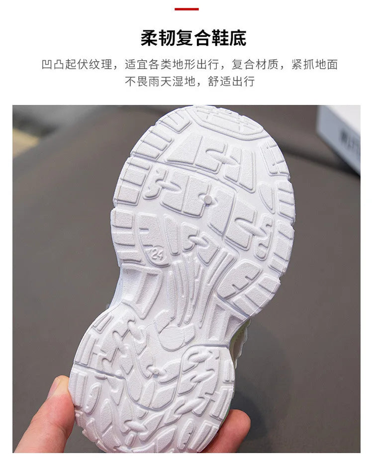 Kuromi LED Shoes Sanrio Kids Luminous Shoes Kawaii Kuromi Tennis Shoes Girls Casual Sneakers Lighted Rotating Button Shoes