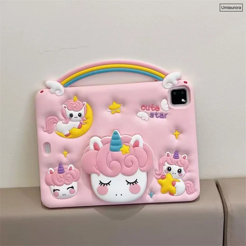 Cartoon Kids Cases For Huawei Matepad Pro 11 10.8 10.4 T10 T10S Mediapad T5 M5 Lite 8.0 10 10.1 Tablet Silicon Cover Stand Funda