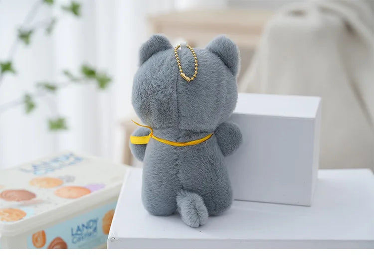 18cm Black and White Grey and PinkCat Plush Toy Grab Stuffed Animal Patung Dolls Children's Toys Gifts Gift Toys for Kids Girl