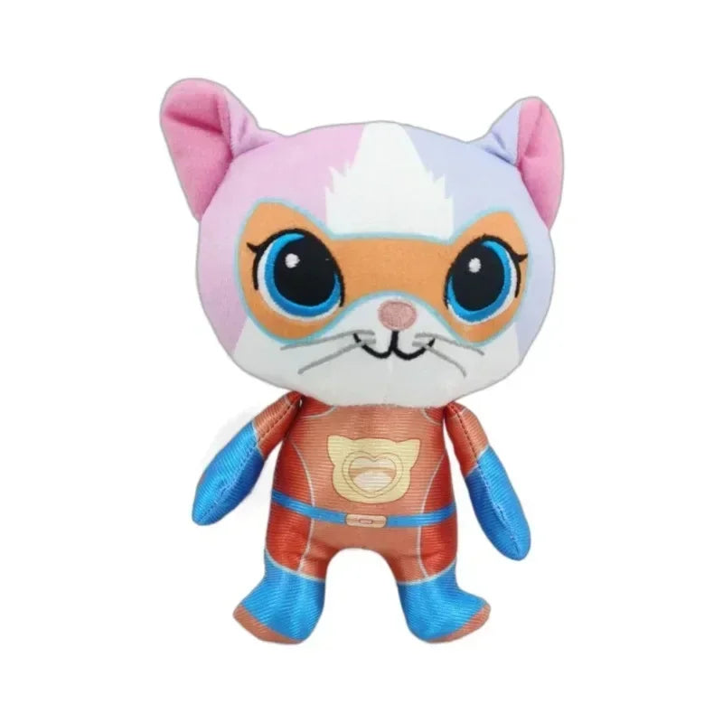 Super Kitties Team Anime Plush Toys Crystal Super Soft Plush Toy Doll Blue Kitten Green Kitten Yellow Kitten Toy doll Kids gift