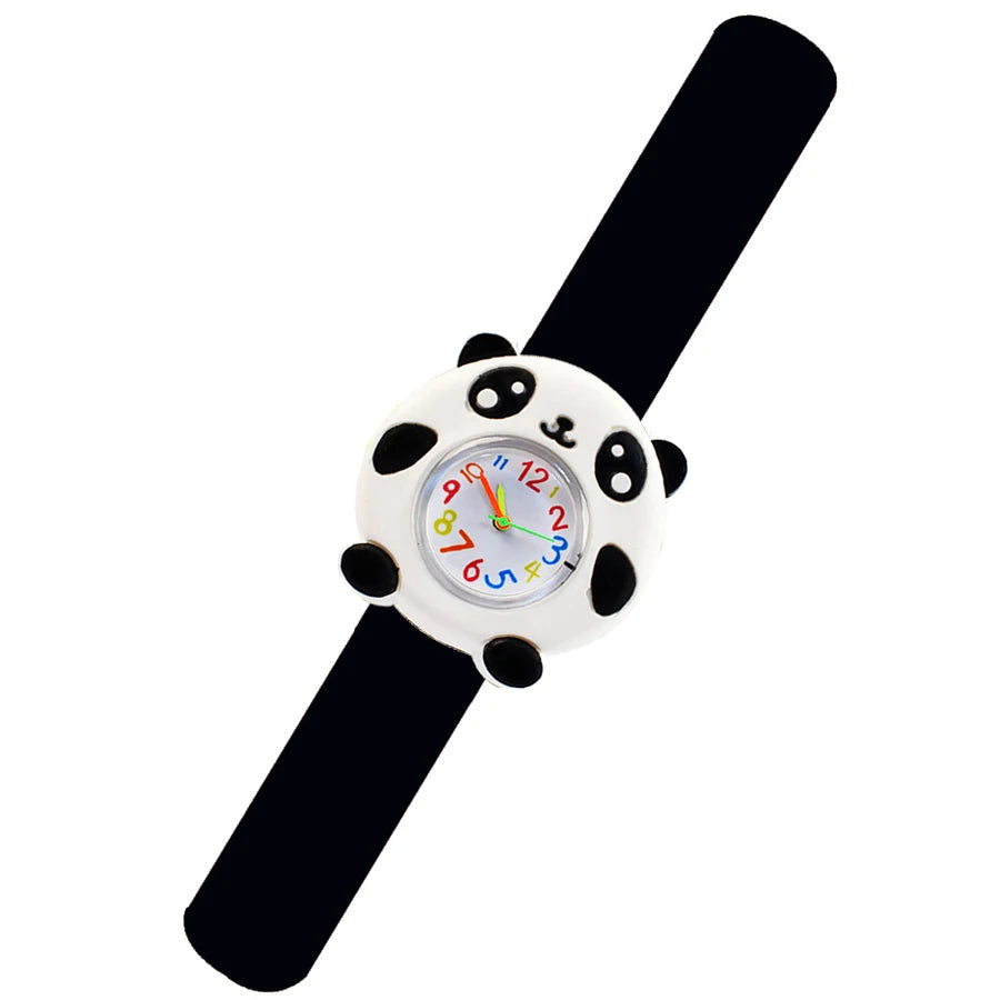 Baby Watch 3D Cartoon Kids Birthday Gift 2-15 Years Old Girl Boy Children Study Time Toy Watch Clock Free Spare Battery