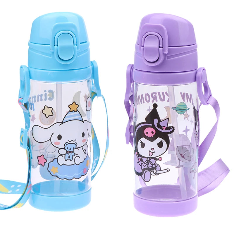 Kawaii 500ML Kuromi Cinnamoroll Sanrio Water Cup Cartoon Anime Plastic Cup Toys for Kids Kawaii Bottle Water Cup Birthday Gift
