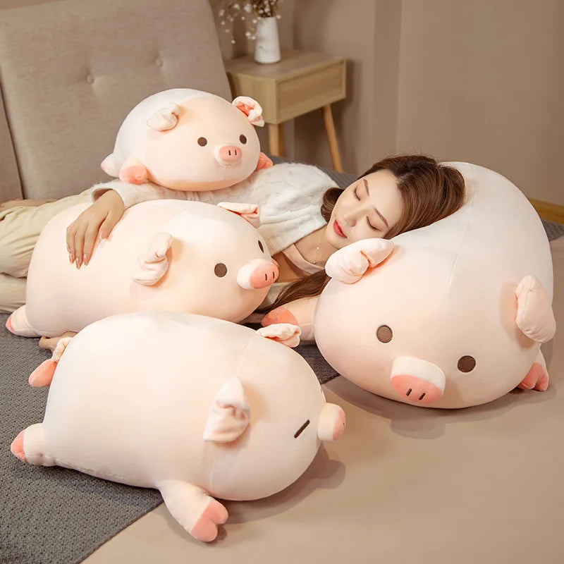 Big Size Cute Squish Pig hug pillow Doll Plush Piggy Toy Animal Comfort Soft Pillow Cushion Kids Baby Comforting Sleeping pillow