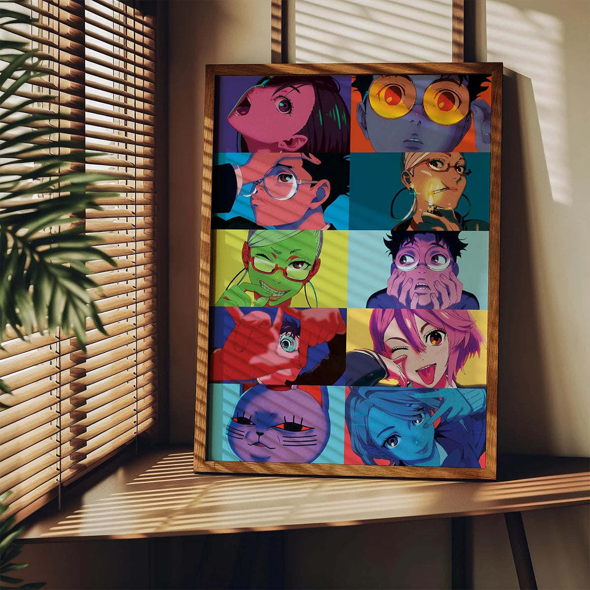 Anime Dandadan Characters Wall Art Print Poster Neon Aesthetic Collage Canvas Painting Home Decor Art Poster Fans Gifts-unframed