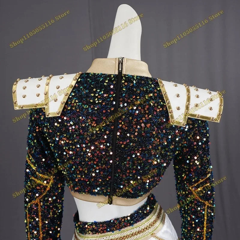 KPop Zoey Cosplay Costume Wig Shoes Black Coat Singing Suit Song-Promotion Costume Women Halloween Party Role Playing Outfit