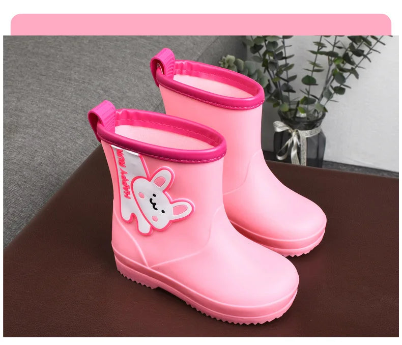 Unicorn Rain Boots Kids Boy Girls Rubber Boots New Cartoon Snow Boots For Children Waterproof Shoes Non-slip Baby Water Shoes