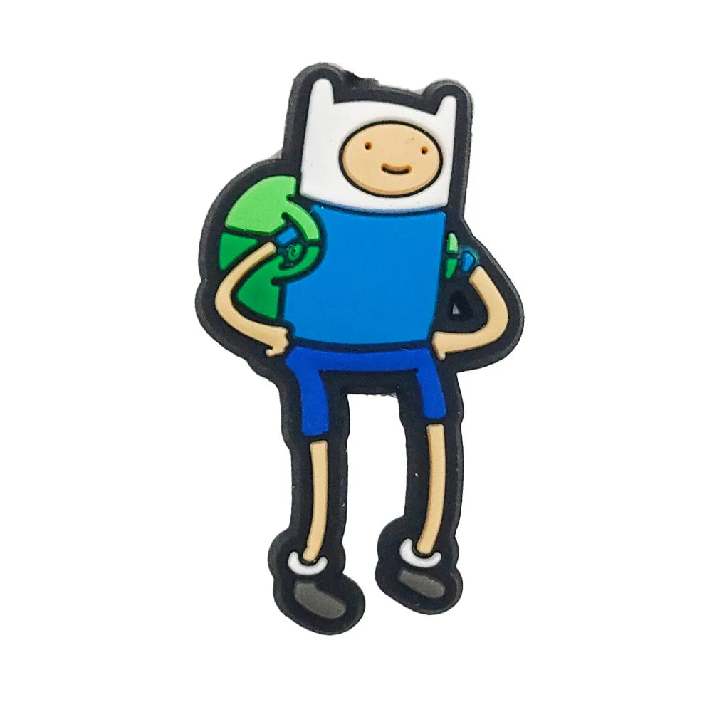 New 1pcs Adventure Cartoon Characters Shoe Charms DIY Clogs Shoe Accessories Fit Pins Decorate Buckle Kids Girls Birthday Gifts