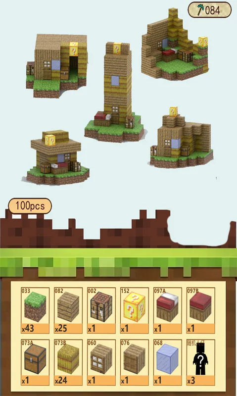 Magnetic Building Blocks Mine Cube Magnet World Set for Boy Girl Kid Age 3+ DIY Model Children Stem Montessori Sensory Toy