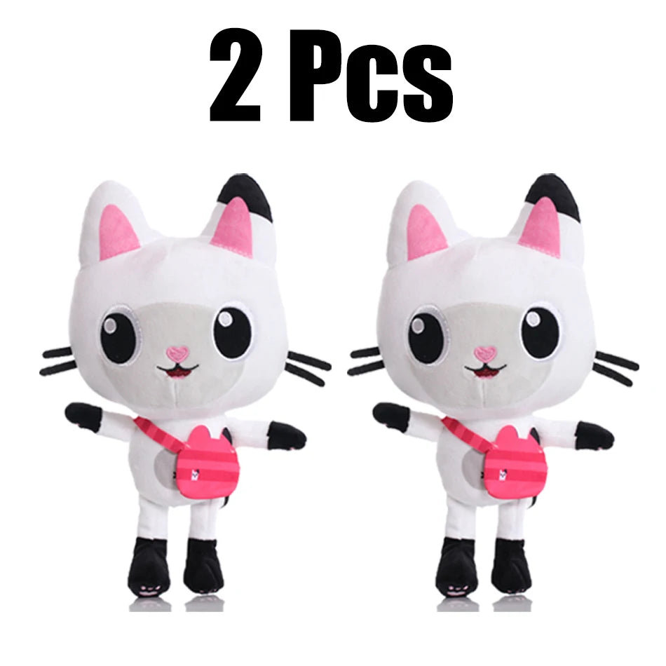 New Gabbys Dollhouse Plush Toy Mercat Cartoon Stuffed Animals Smiling Cat Car Cat Hug Gabys Girl Dolls Kids Birthday Gifts