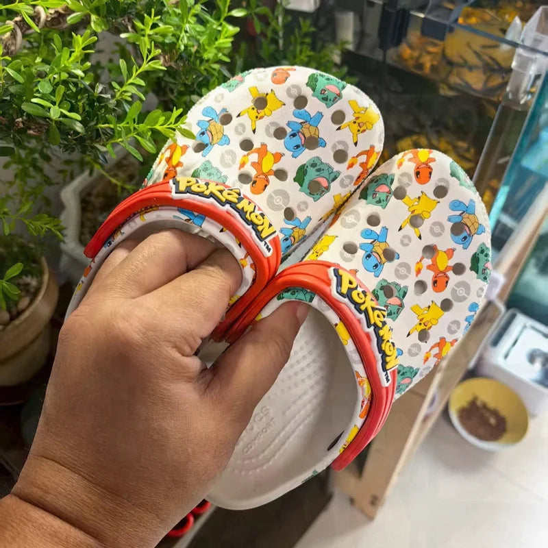 Pokemon Kawaii Pikachu Squirtle Breathable EVASandals for Kids - Anime Slippers for Home And Beach Summer Footwear Kids Gifts