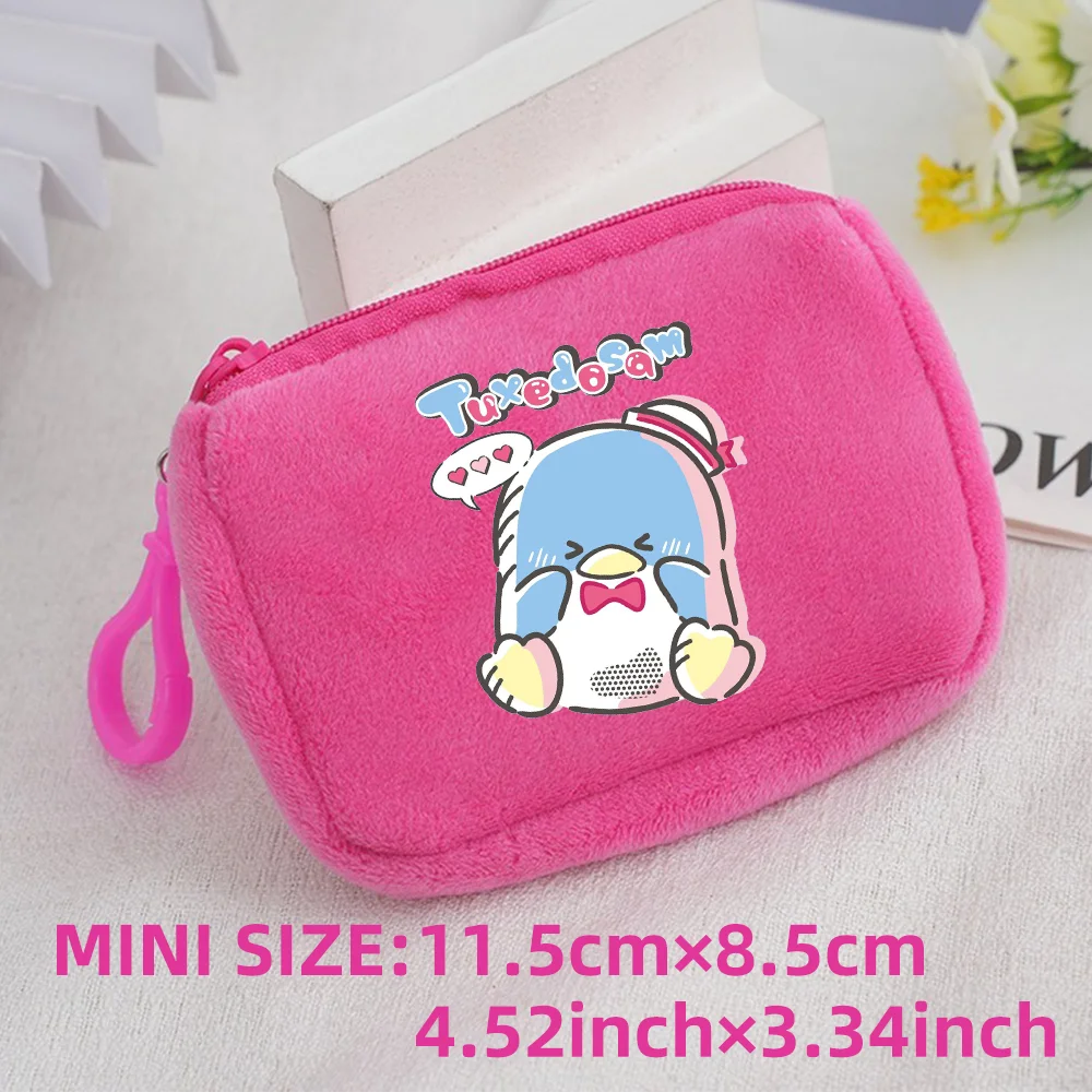 Cinnamoroll Badtz Maru Kuromi Plush Coin Purse Key Case Bag Kids Portable Mini Storage Bag Cute Gifts For Kids Clutch
