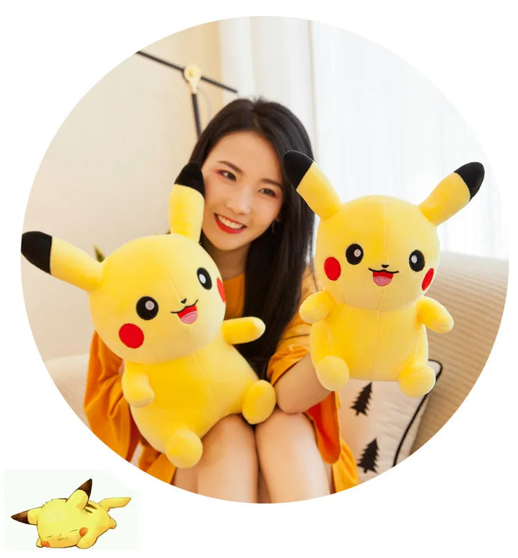 25cm Pokemon Pikachu Plush Toys Kawaii Japan Anime Elf Plush Doll Soft Stuffed Cartoon Pikachu Doll Birthday Gift For Kids Girls