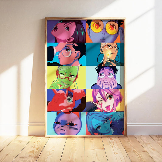 Anime Dandadan Characters Wall Art Print Poster Neon Aesthetic Collage Canvas Painting Home Decor Art Poster Fans Gifts-unframed