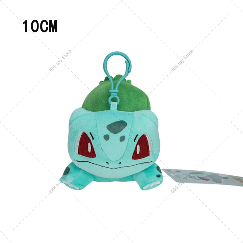 Original Pokemon Plush Toy Pendant Keychain Bulbasaur Eevee Squirtle Jigglypuff Mew Stuffed Toys Gifts for Kids Birthday