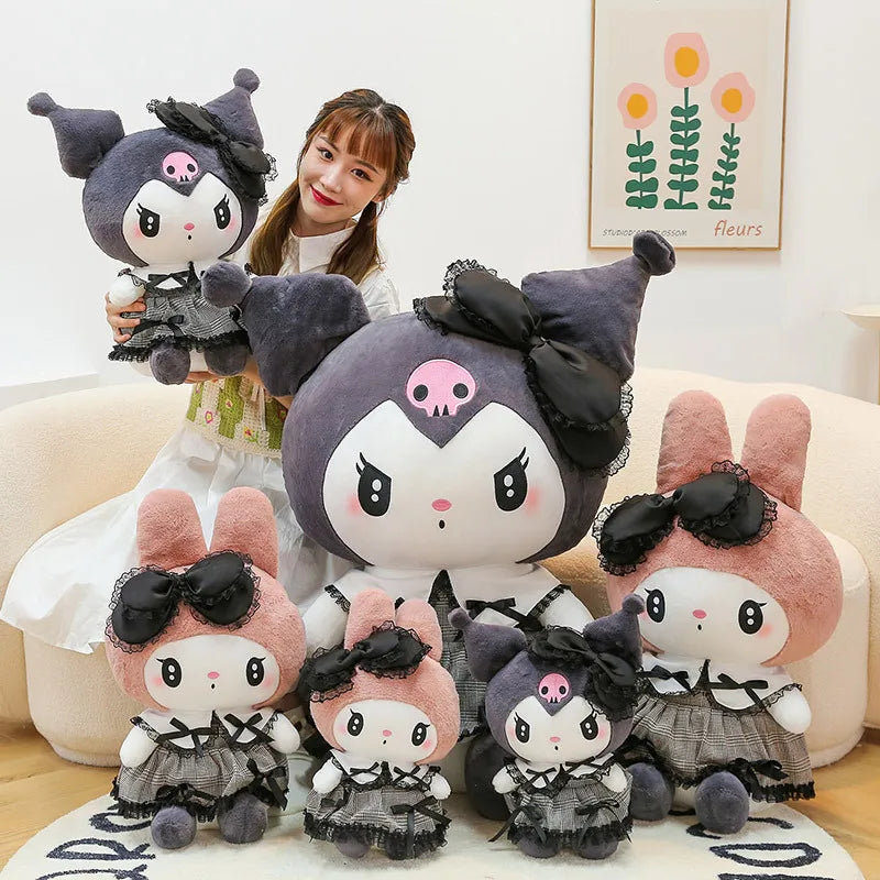Oversized Sanrio Plushier Kuromi Melody Stuffed Toys Soft Throw Pillow Plush Dolls Kids Birthday Valentines Gifts for Girls