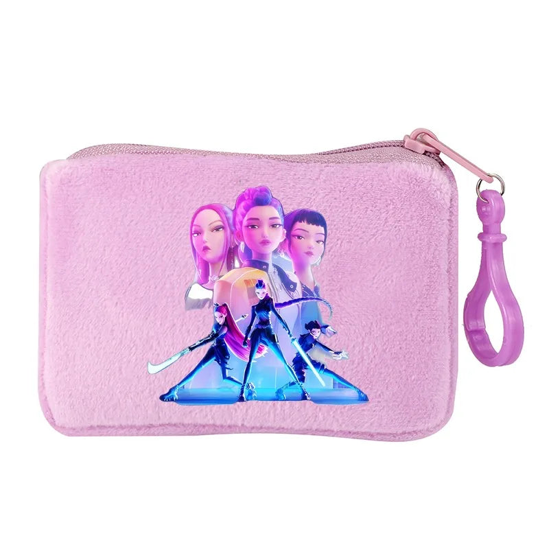 KPop Demon Hunters Party Favors Coin Purse Boy Cartoon Small Wallet Portable Cute Change Storage Bag Women Girl Birthday Gift