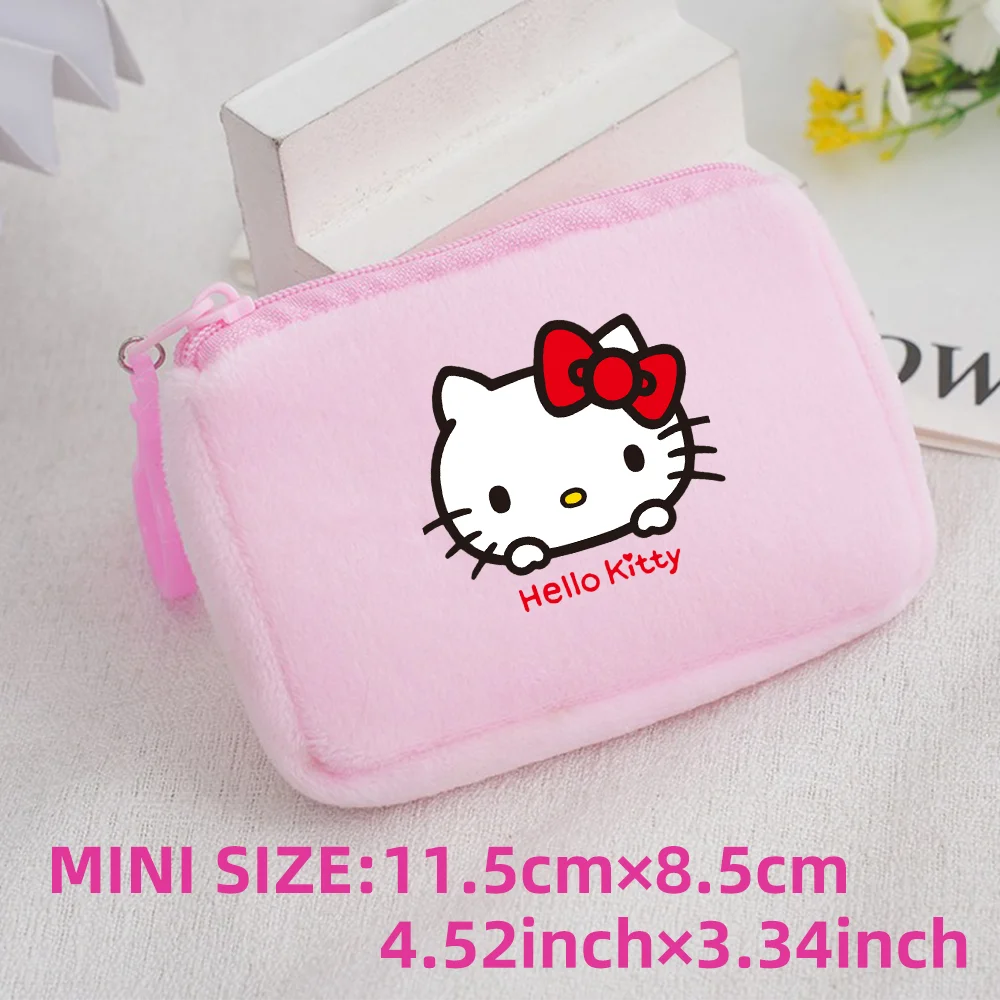 Cinnamoroll Badtz Maru Kuromi Plush Coin Purse Key Case Bag Kids Portable Mini Storage Bag Cute Gifts For Kids Clutch