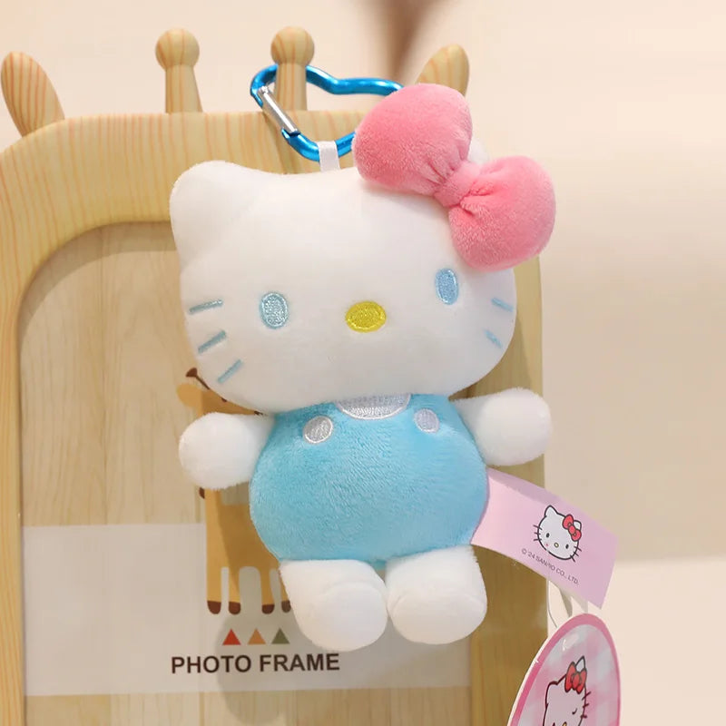 Sanrio Hello Kitty Stuffed Toys Bag Pendant Accessories Cute Plush Toys Kitten Keyring Anime Keychain Kids Birthday Gift