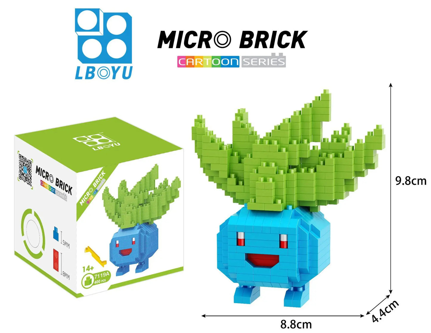 LNO Pokemon Raichu Pichu Kawaii Marowak Mini Blocks Gengar Jynx Diamond Blocks Kids Building Brick DIY Model Educational Toys