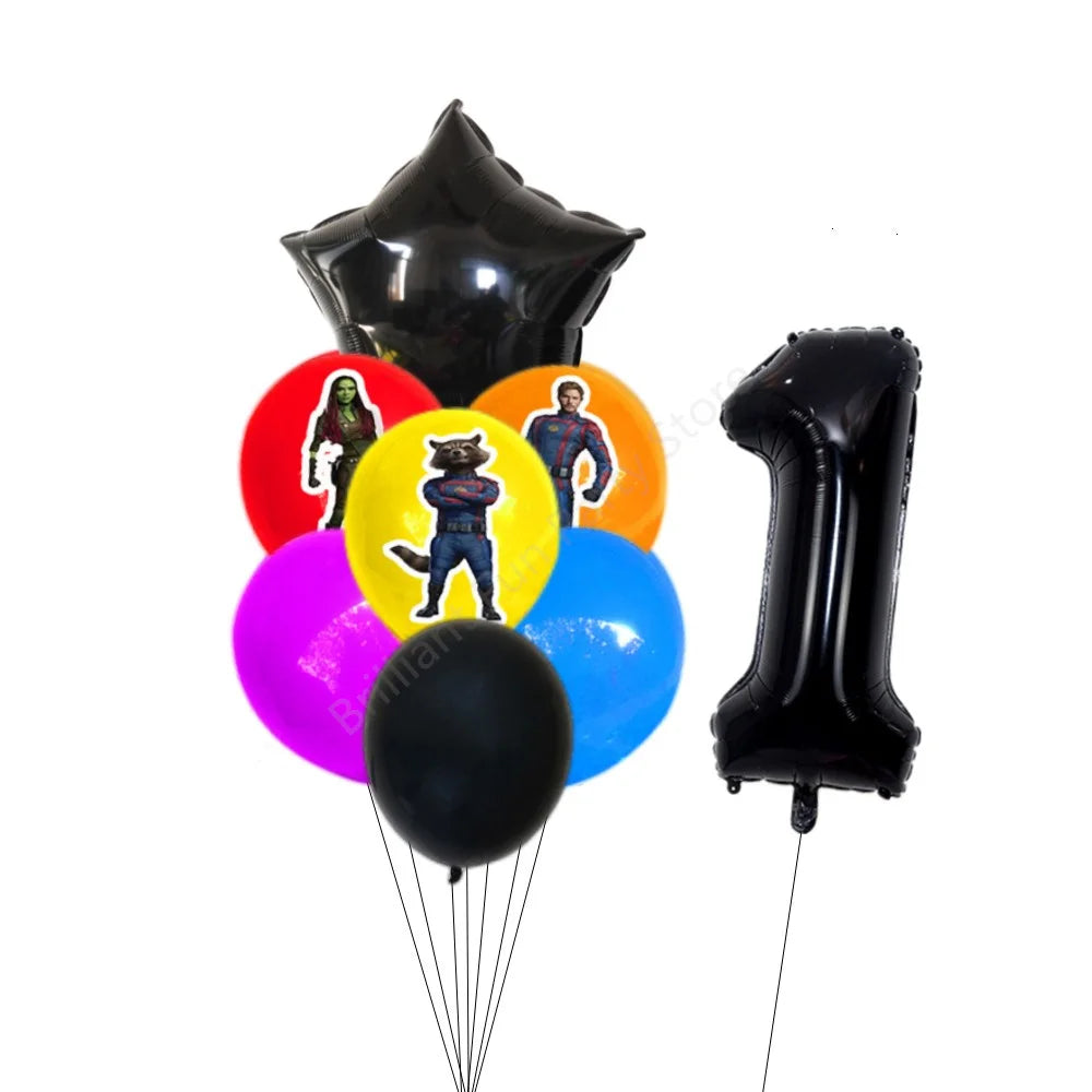 New Guardians of the Galaxy Party Decoration Disposable Tableware Balloons Superhero Baby Shower Kids Birthday Party Supplies