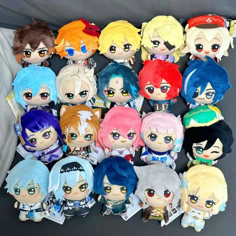Genshin Impact Xiao Zhong Li Venti Ganyu Tartaglia Diluc Plush Pendant Toy Doll Mini Keychain Backpack Accessorie For Gift