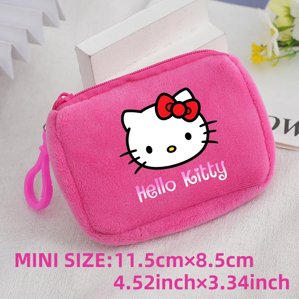 Cinnamoroll Badtz Maru Kuromi Plush Coin Purse Key Case Bag Kids Portable Mini Storage Bag Cute Gifts For Kids Clutch