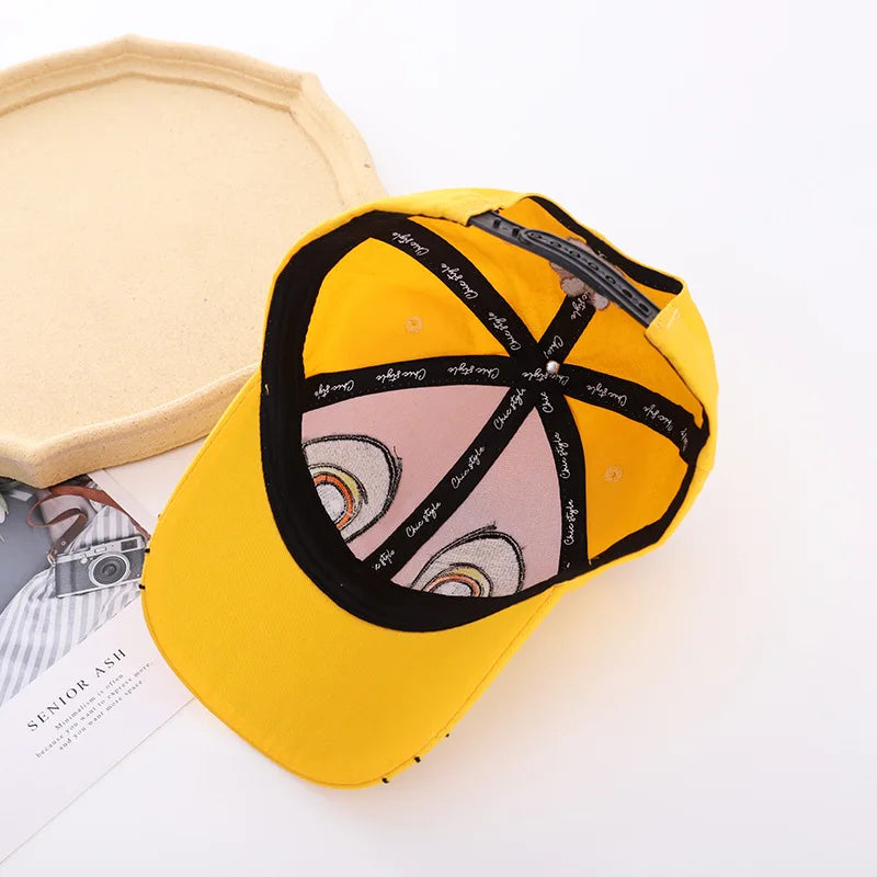 Disney Cartoon Anime Lion King Simba Children Hat Kids Boys Girls Baseball Cap Cute Ears Adjustable Sun Hat Casual Hat Gifts