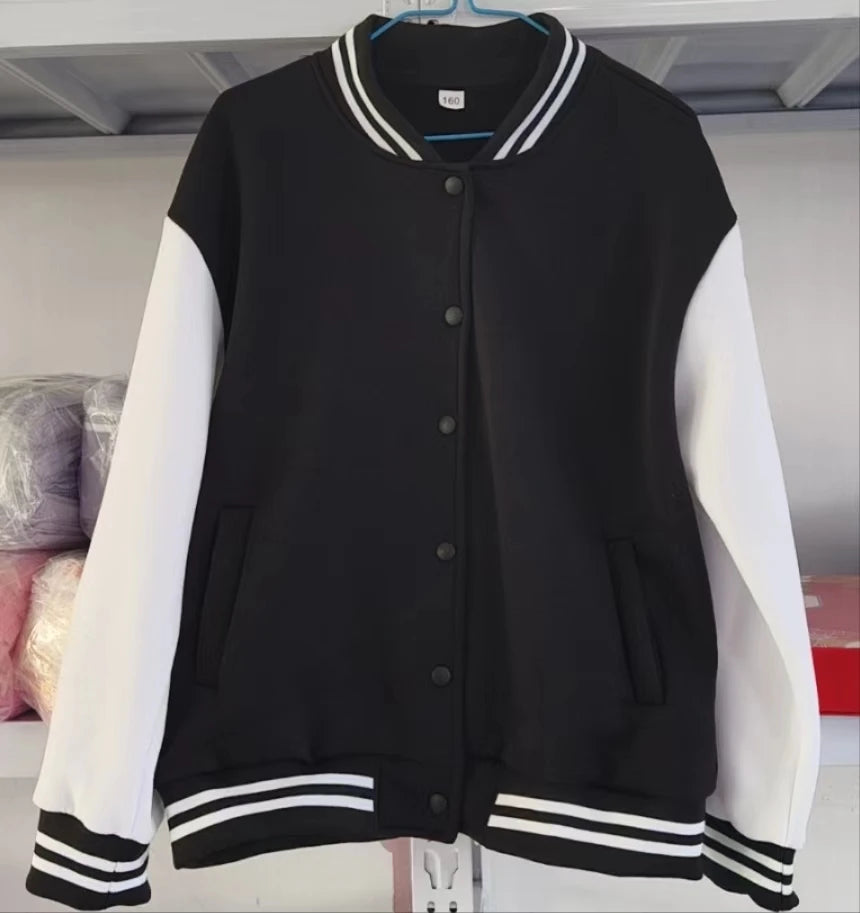 Kids Sanrio Fall/Winter Jacket Baseball Uniform Hello Kitty & Bear Pattern Print Thick warm stylish coat for boys and girls 2-14