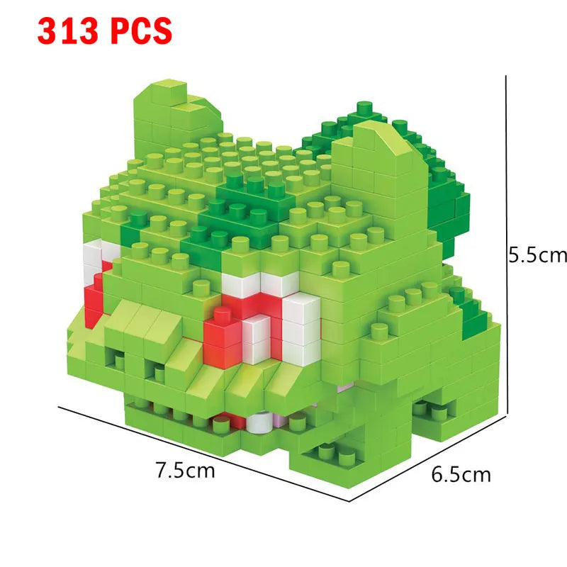 Pokemon Small Building Pokemon Nanoblock Cartoon Pikachu Animal Model Education Game Graphics Pokemon Toys For Kids Birthday