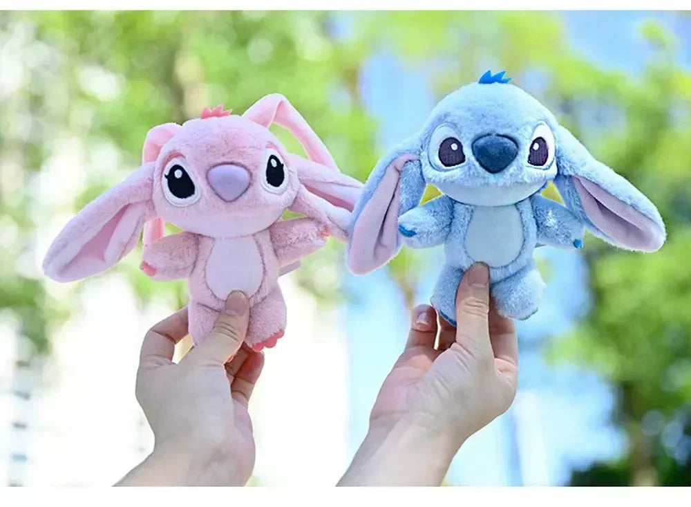 Cartoon Stitch Plush Keychain Soft Toy Cute Stuffed Animal Pendant Gift for Girls  Angel Doll Bag Charm Kids Birthday Present