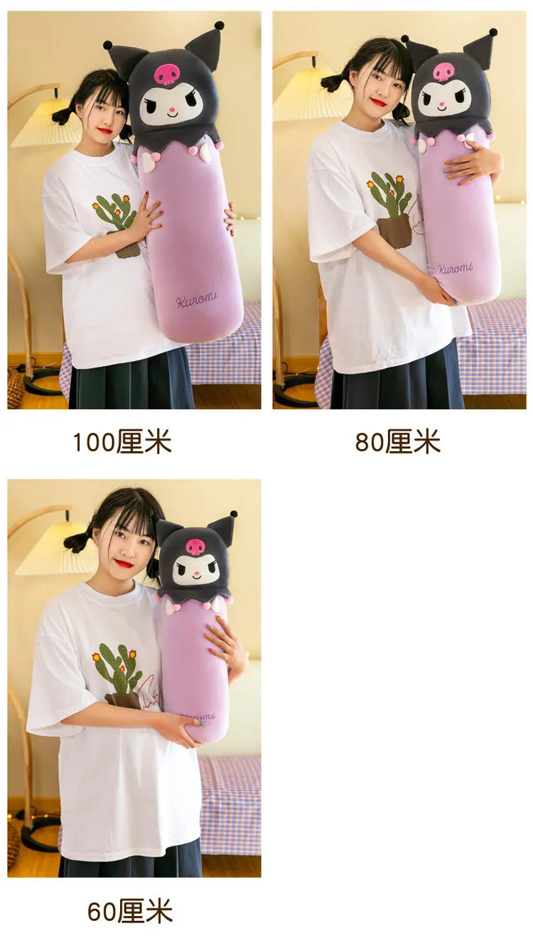 100cm Sanrio My Melody Kulomi Long Pillow Plush Toys Kawaii Soft Comfortable Cushion Japanese Cartoon Kids Girls Sleeping Gifts