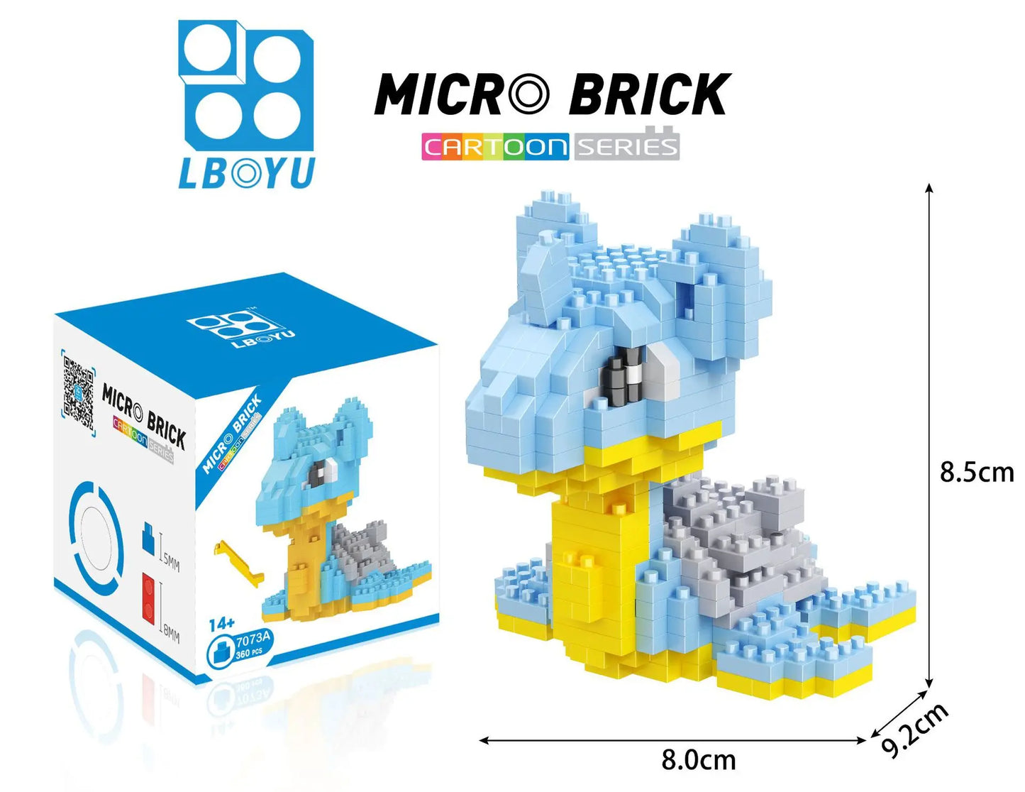 LNO Pokemon Raichu Pichu Kawaii Marowak Mini Blocks Gengar Jynx Diamond Blocks Kids Building Brick DIY Model Educational Toys