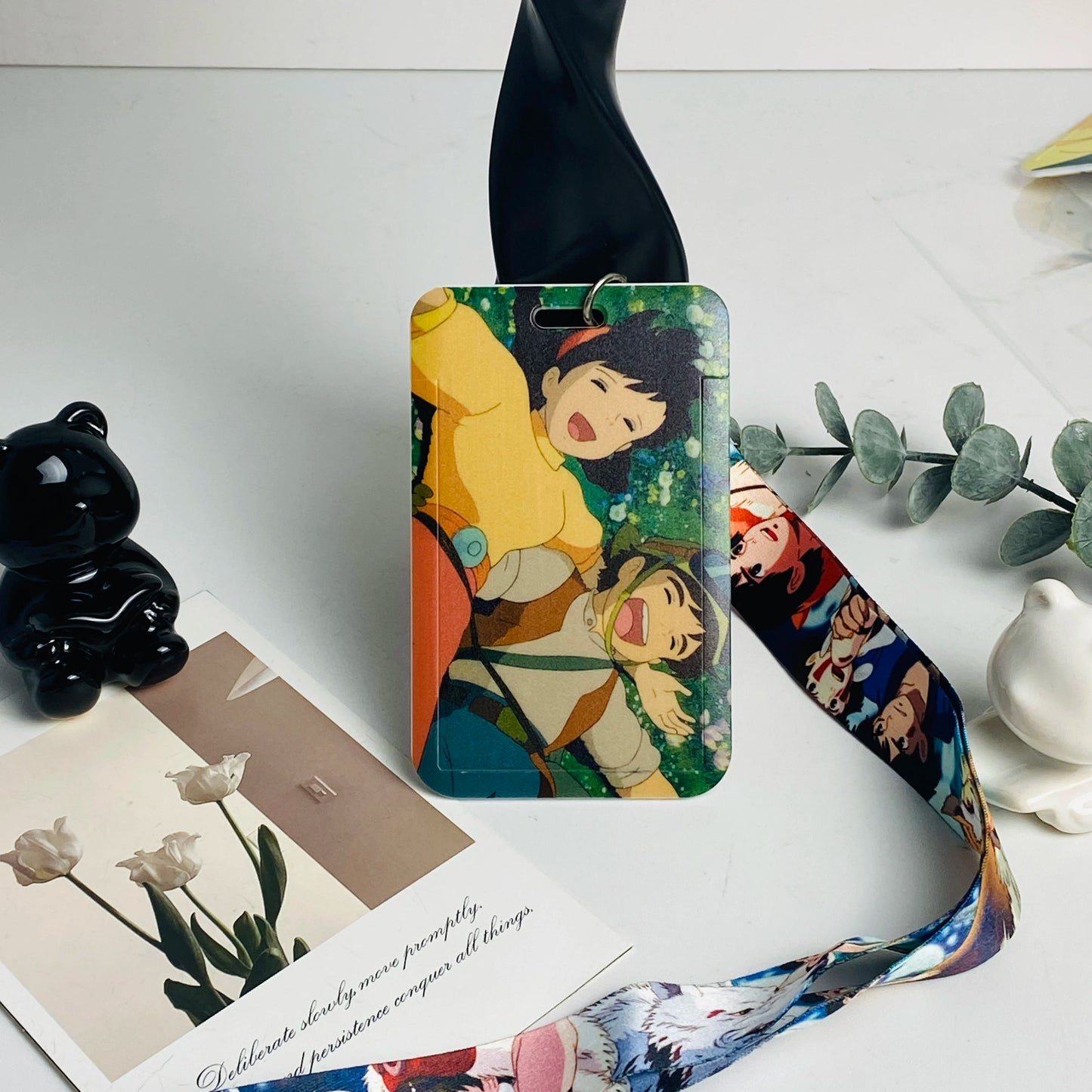 Anime Card Cases card Lanyard Key Lanyard Cosplay Badge ID Cards Holders Neck Straps Keychains