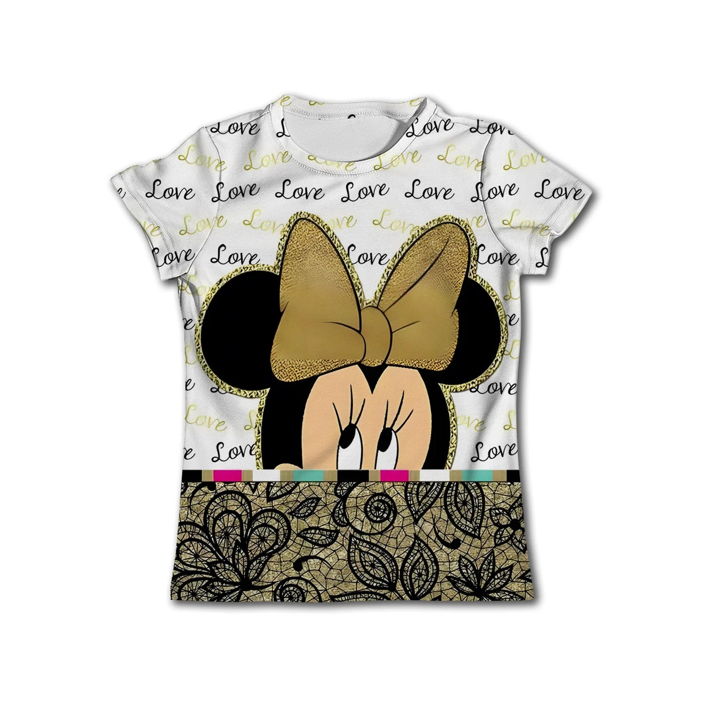 Girls T Shirts for Kids Minnie Mouse Print Top Child Shirt Boy Kid Summer Clothes Short Sleeve T-shirt Cartoon Boys Wear Mickey